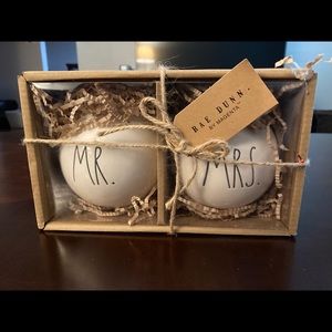 Mr. and Mrs. Rae Dunn ornaments